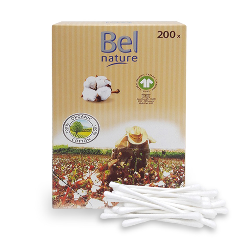 Bel Nature 유기농 면봉 (200개) Bel Nature Cotton Buds (200pcs)